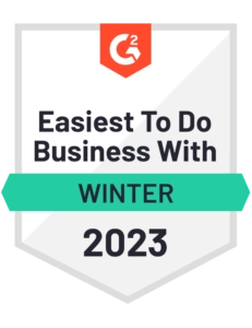 G2 Easiest to do business with Winter 2023