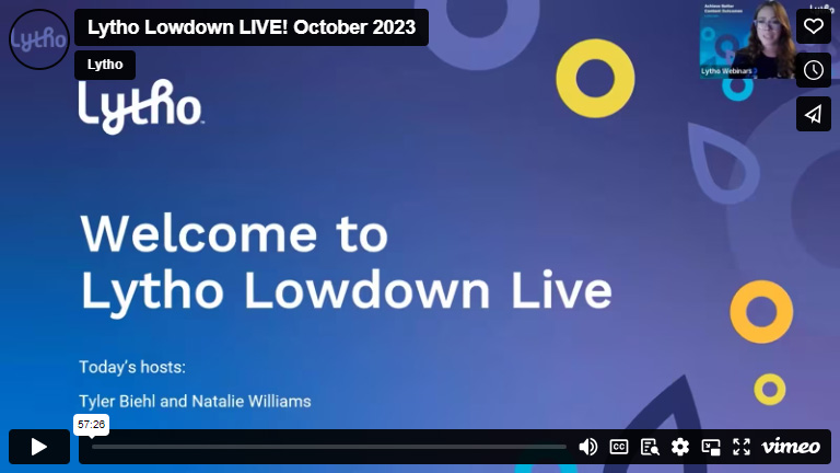 Lytho Lowdown October Video Screenshot