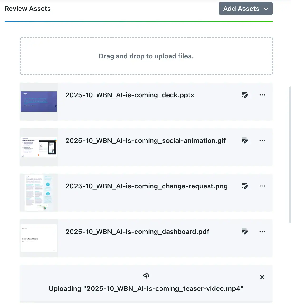 Reviews supports all creative asset types
