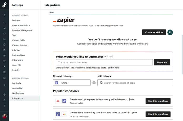 Zapier Integration for Streamlining Workflows