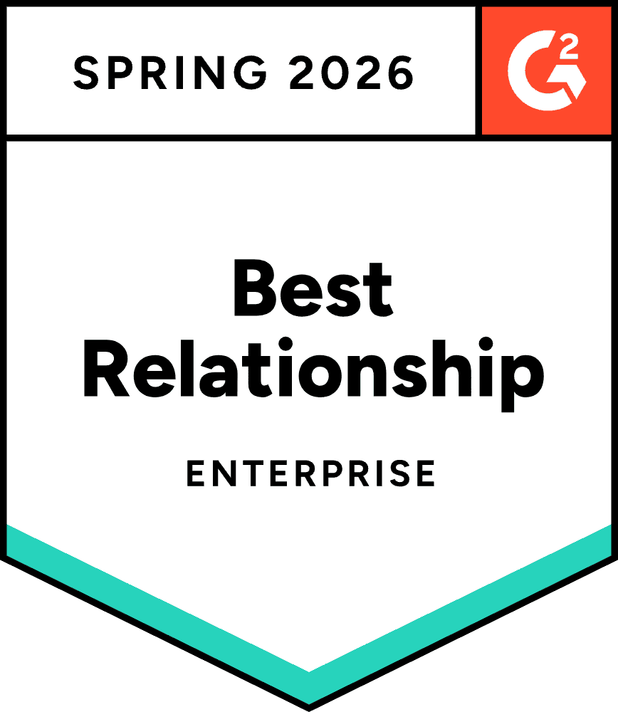 G2 ranks Lytho best relationship for enterprise (badge)