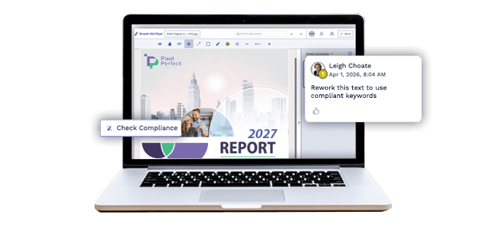 Financial services project in Lytho on laptop